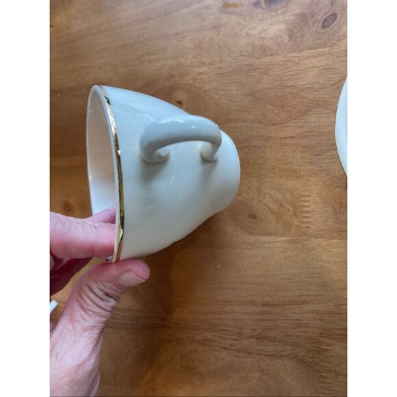 Vintage‎ George Washington and Abe Lincoln Souvineer Cup  Gold Trim - Picture 5 of 9